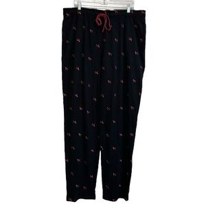 NWT The Black Dog Men’s Mini Dog Embroidered Pant Black/Red Size XL